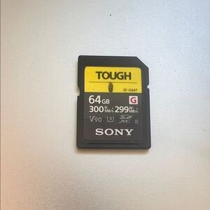 Sony TOUGH 64GB SDXC Memory Card - Black & Yellow
